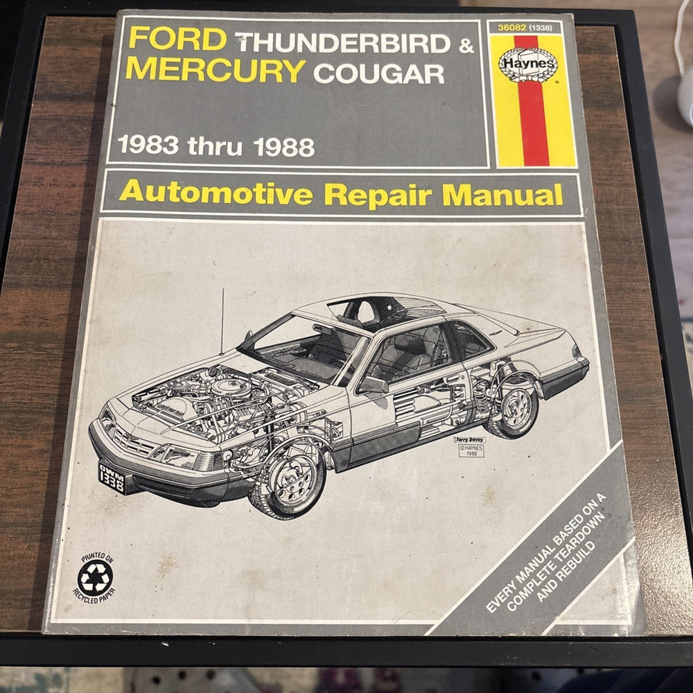 Haynes 36082 Ford Thunderbird & Mercury Cougar 1983-1988 Auto Repair Manual